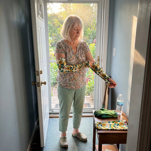 Customer wearing Livaro Field Sleeves