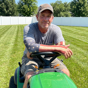 Customer wearing Livaro Field Sleeves